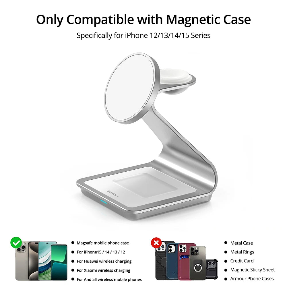 Magnetic 3 in 1 Wireless Charger for iPhone