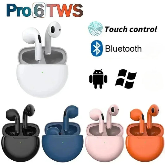 Pro 6 TWS Bluetooth Earphones Wireless